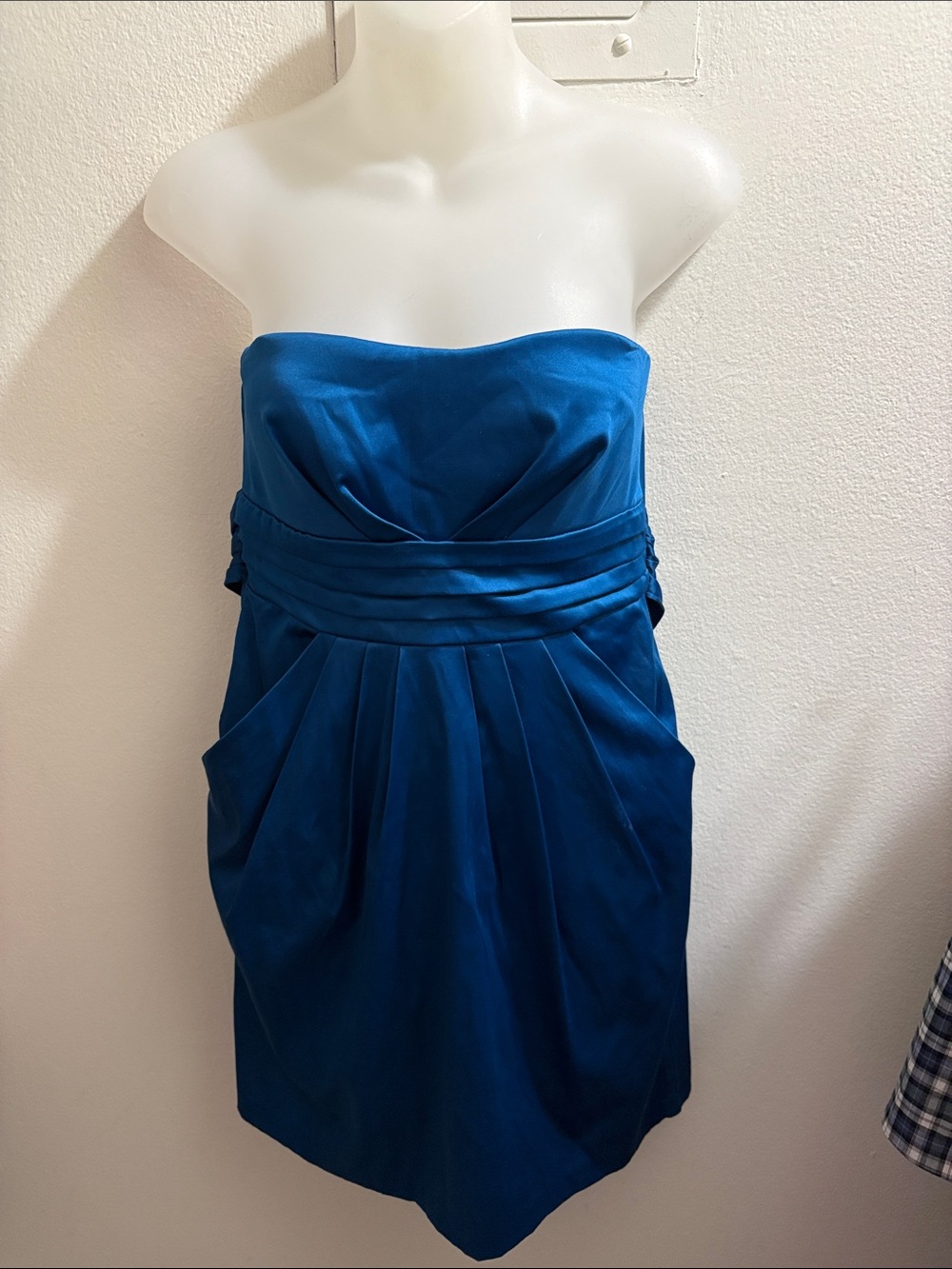 Wishes Wishes Wishes Womams 7 Strapless Teal Blue Cocktail Dress